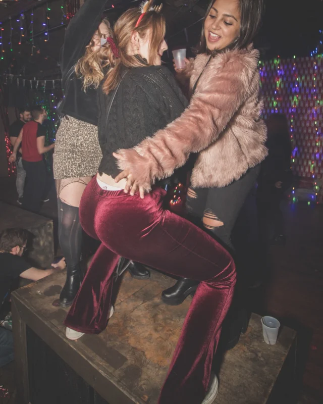 Nonsense Holiday Dance Party Spectacular 2019 at The Basement! Friday December 20, 2019. Santa! Krampus! Kimber! ALL OF THE LIGHTS! Photo by Oh Snap!