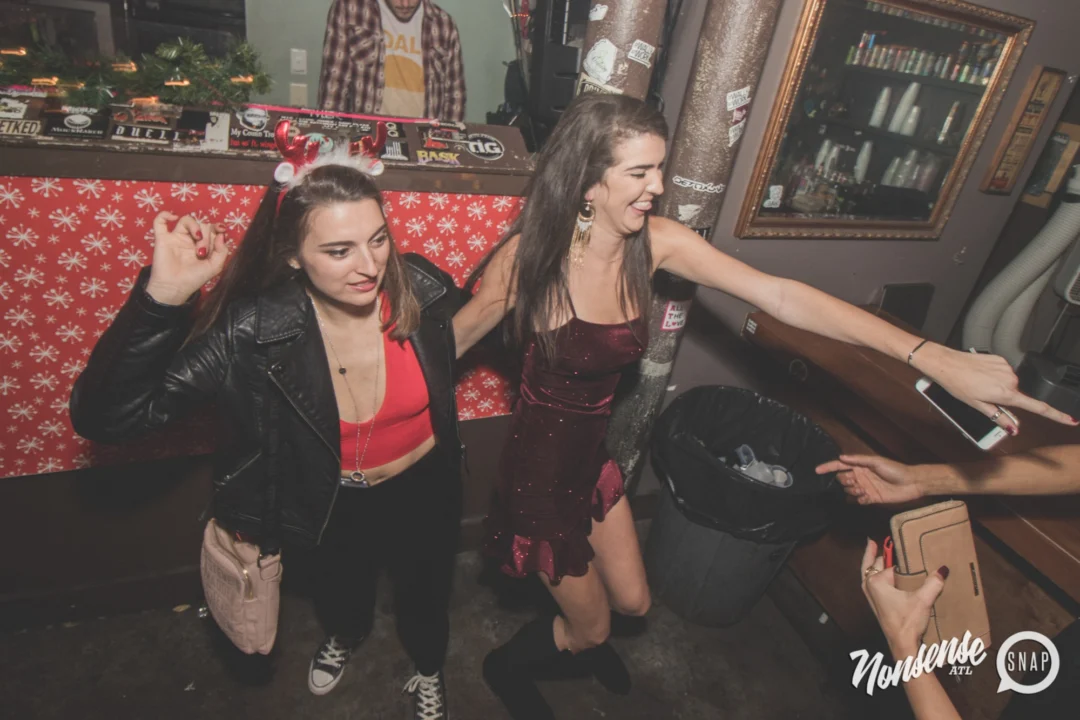 Nonsense Holiday Dance Party Spectacular 2019 at The Basement! Friday December 20, 2019. Santa! Krampus! Kimber! ALL OF THE LIGHTS! Photo by Oh Snap!