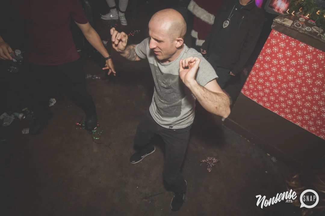 Nonsense Holiday Dance Party Spectacular 2019 at The Basement! Friday December 20, 2019. Santa! Krampus! Kimber! ALL OF THE LIGHTS! Photo by Oh Snap!