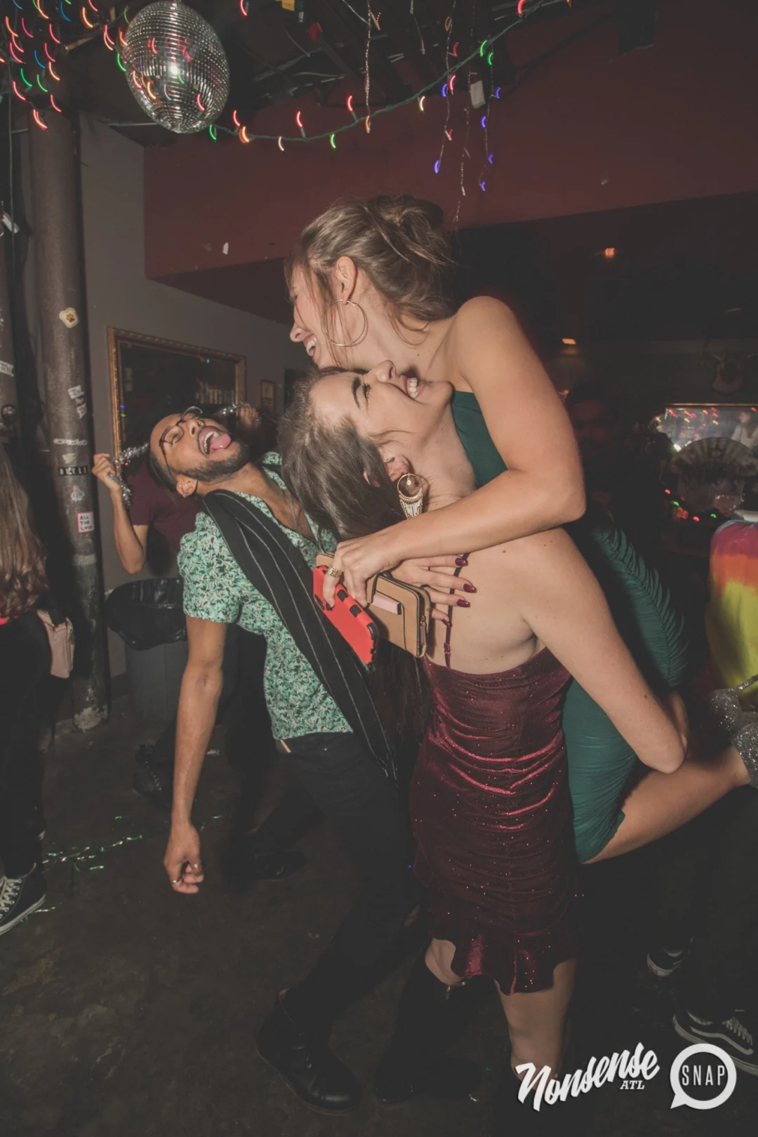 Nonsense Holiday Dance Party Spectacular 2019 at The Basement! Friday December 20, 2019. Santa! Krampus! Kimber! ALL OF THE LIGHTS! Photo by Oh Snap!