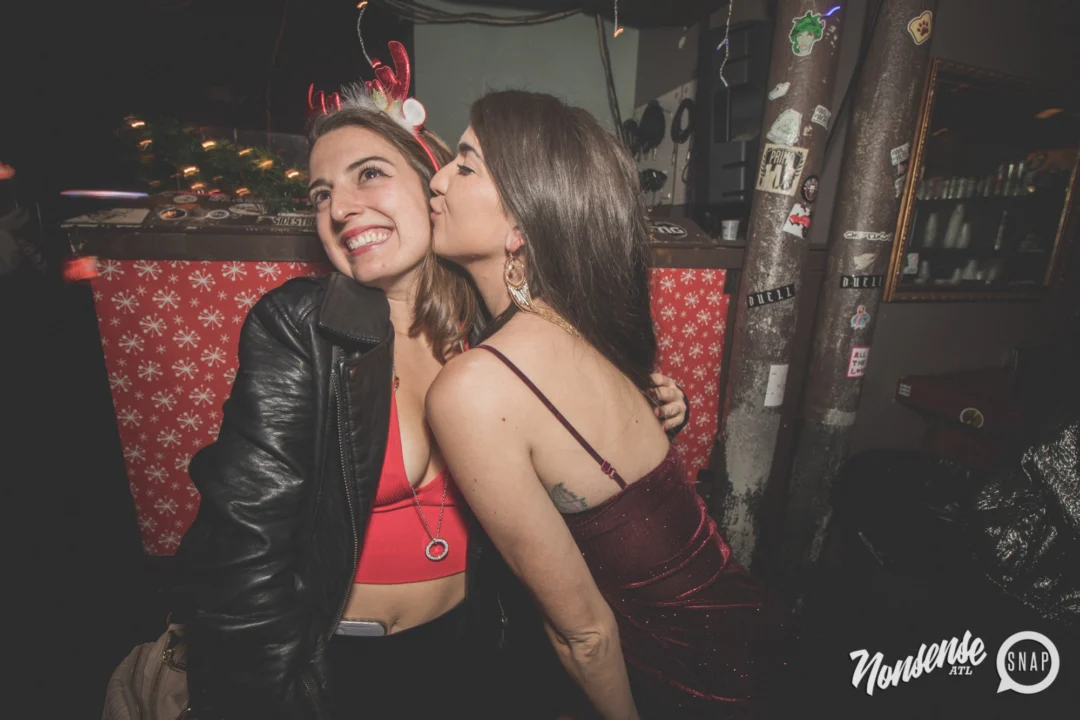 Nonsense Holiday Dance Party Spectacular 2019 at The Basement! Friday December 20, 2019. Santa! Krampus! Kimber! ALL OF THE LIGHTS! Photo by Oh Snap!
