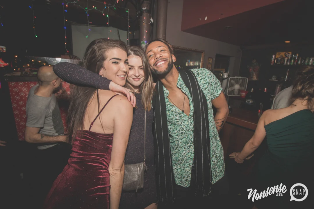 Nonsense Holiday Dance Party Spectacular 2019 at The Basement! Friday December 20, 2019. Santa! Krampus! Kimber! ALL OF THE LIGHTS! Photo by Oh Snap!