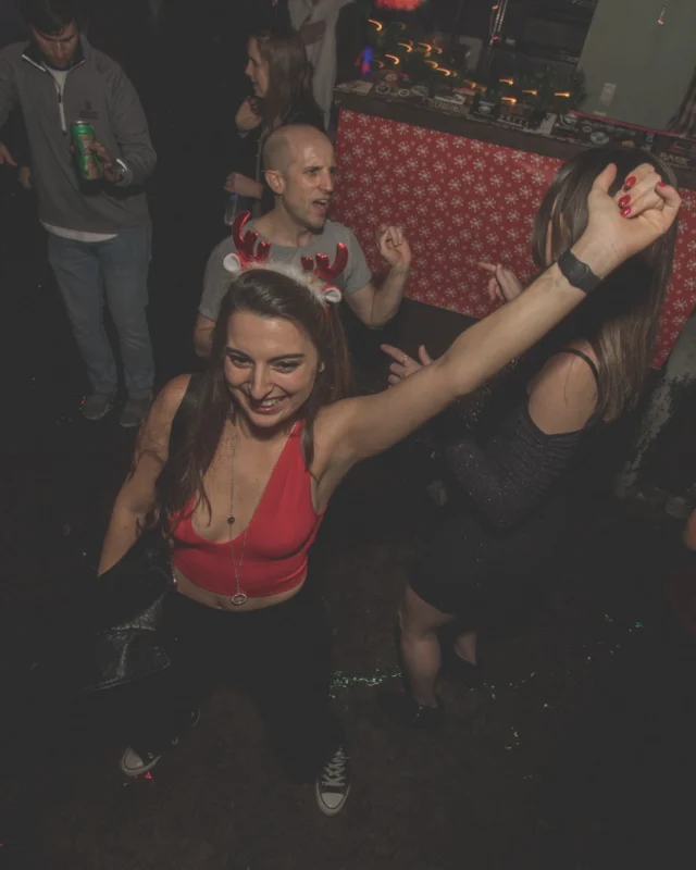 Nonsense Holiday Dance Party Spectacular 2019 at The Basement! Friday December 20, 2019. Santa! Krampus! Kimber! ALL OF THE LIGHTS! Photo by Oh Snap!