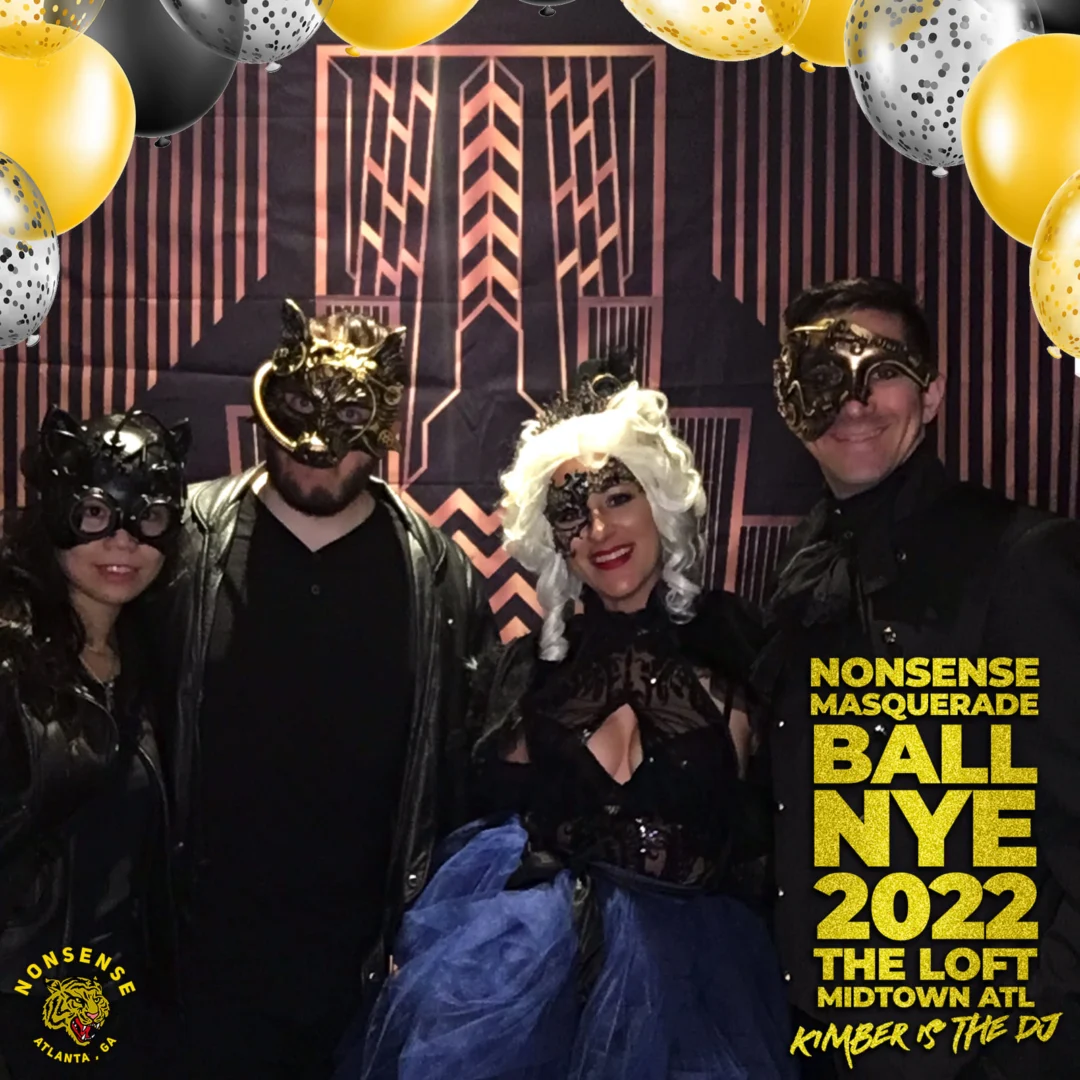 Nonsense Masquerade Ball NYE 2022 Photobooth 📸: @nonsenseatl