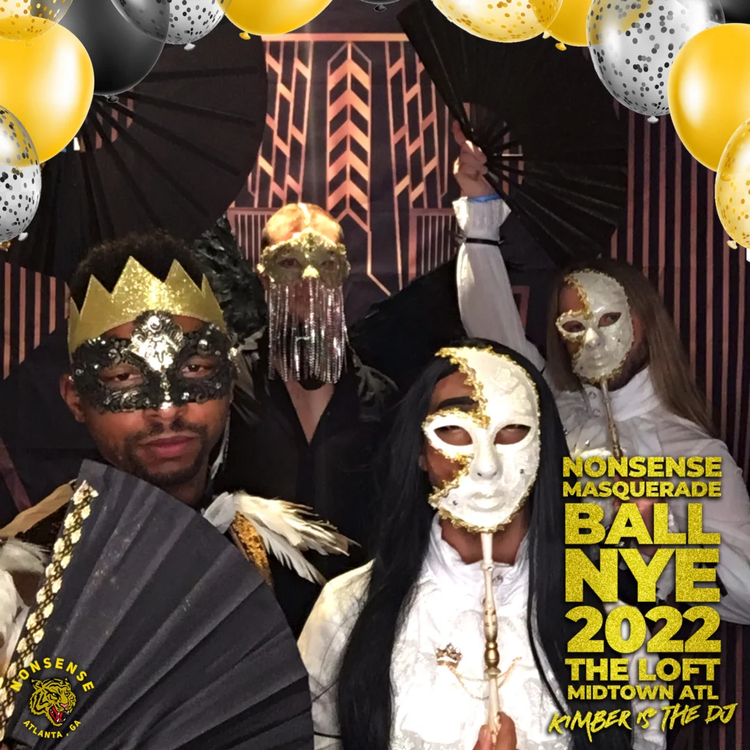 Nonsense Masquerade Ball NYE 2022 Photobooth 📸: @nonsenseatl
