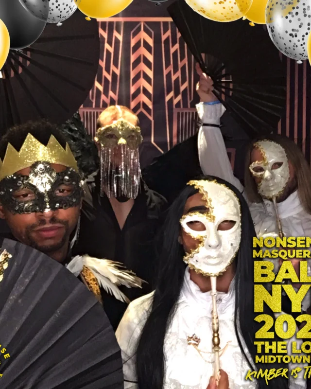 Nonsense Masquerade Ball NYE 2022 Photobooth 📸: @nonsenseatl