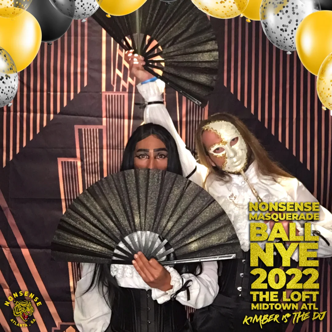 Nonsense Masquerade Ball NYE 2022 Photobooth 📸: @nonsenseatl