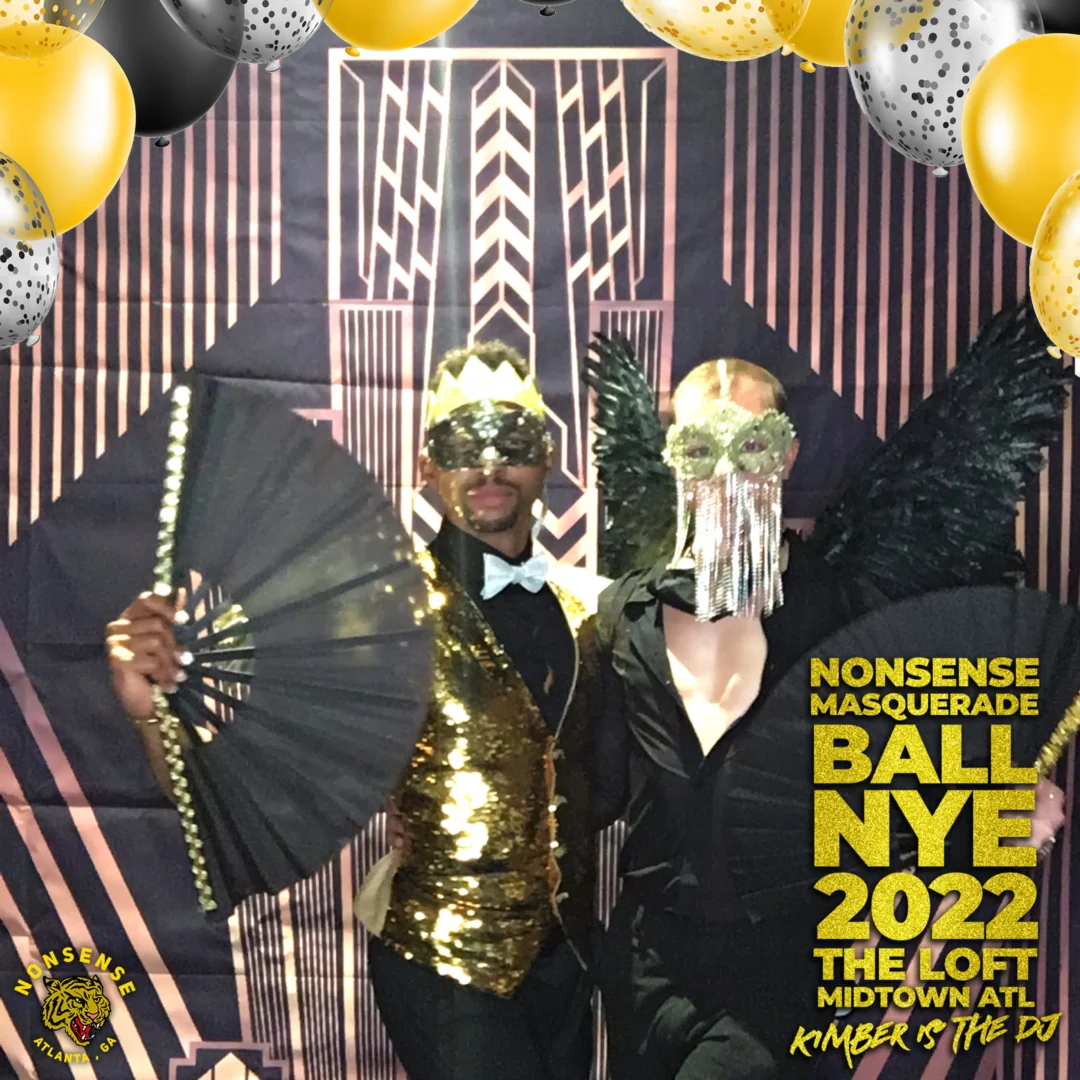Nonsense Masquerade Ball NYE 2022 Photobooth 📸: @nonsenseatl