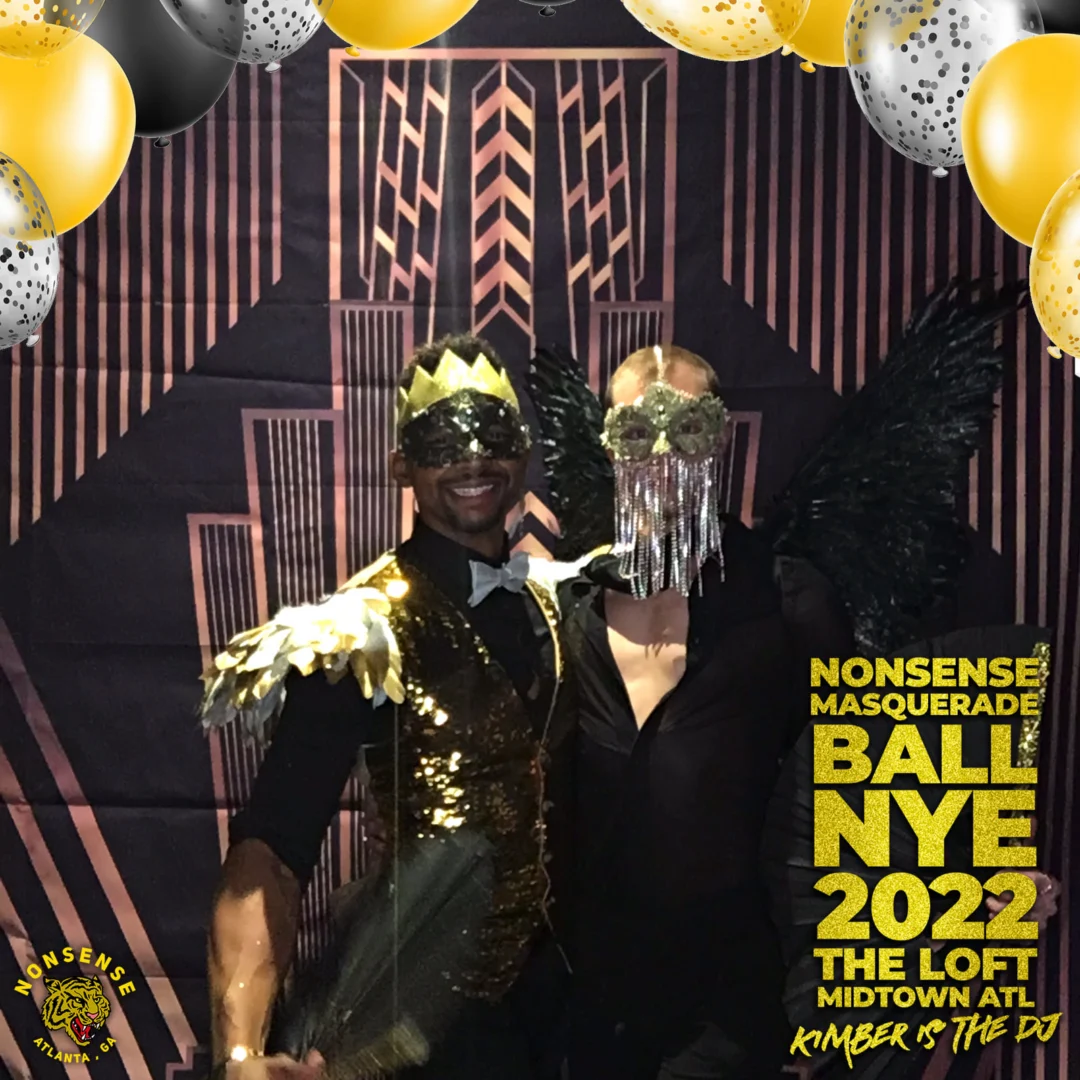 Nonsense Masquerade Ball NYE 2022 Photobooth 📸: @nonsenseatl