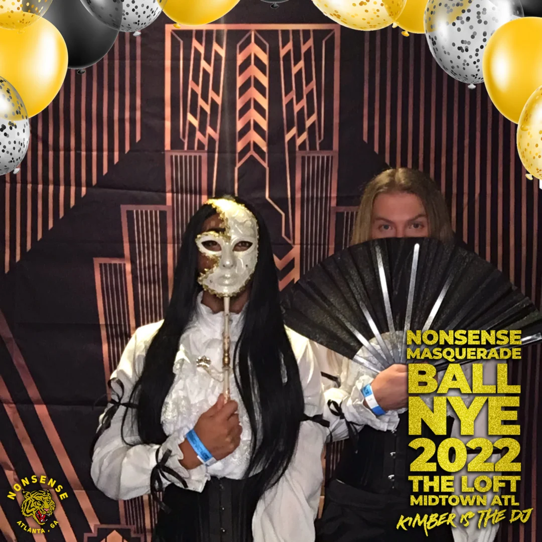 Nonsense Masquerade Ball NYE 2022 Photobooth 📸: @nonsenseatl