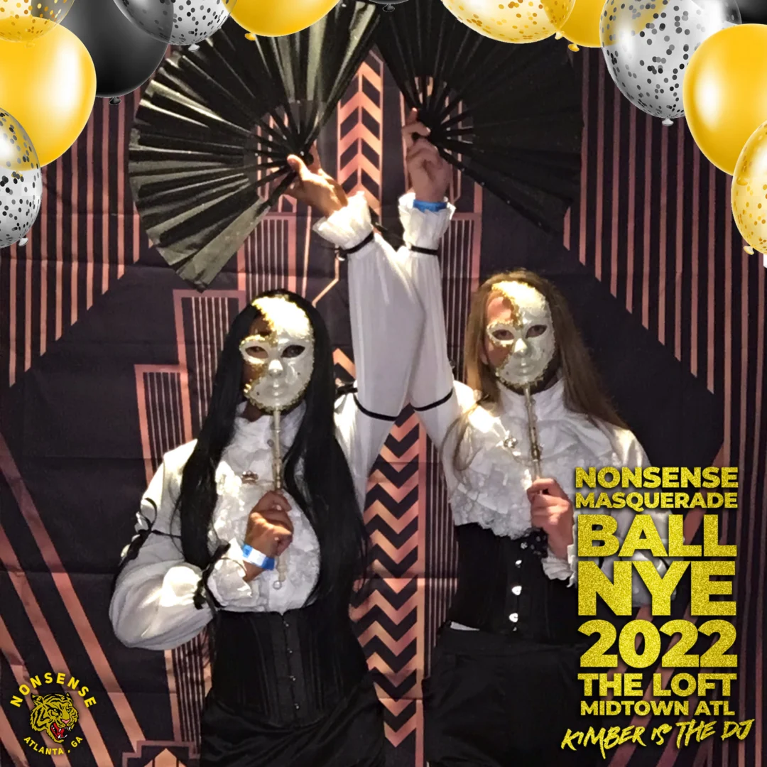 Nonsense Masquerade Ball NYE 2022 Photobooth 📸: @nonsenseatl