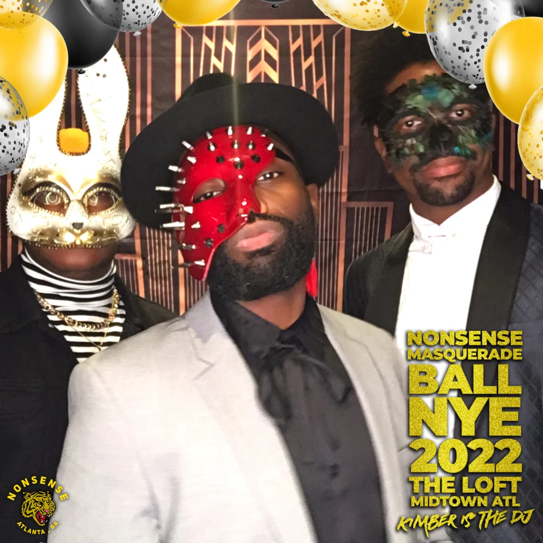 Nonsense Masquerade Ball NYE 2022 Photobooth 📸: @nonsenseatl