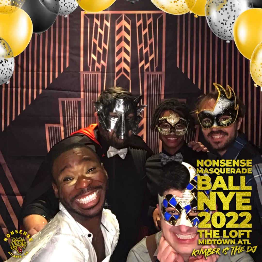 Nonsense Masquerade Ball NYE 2022 Photobooth 📸: @nonsenseatl