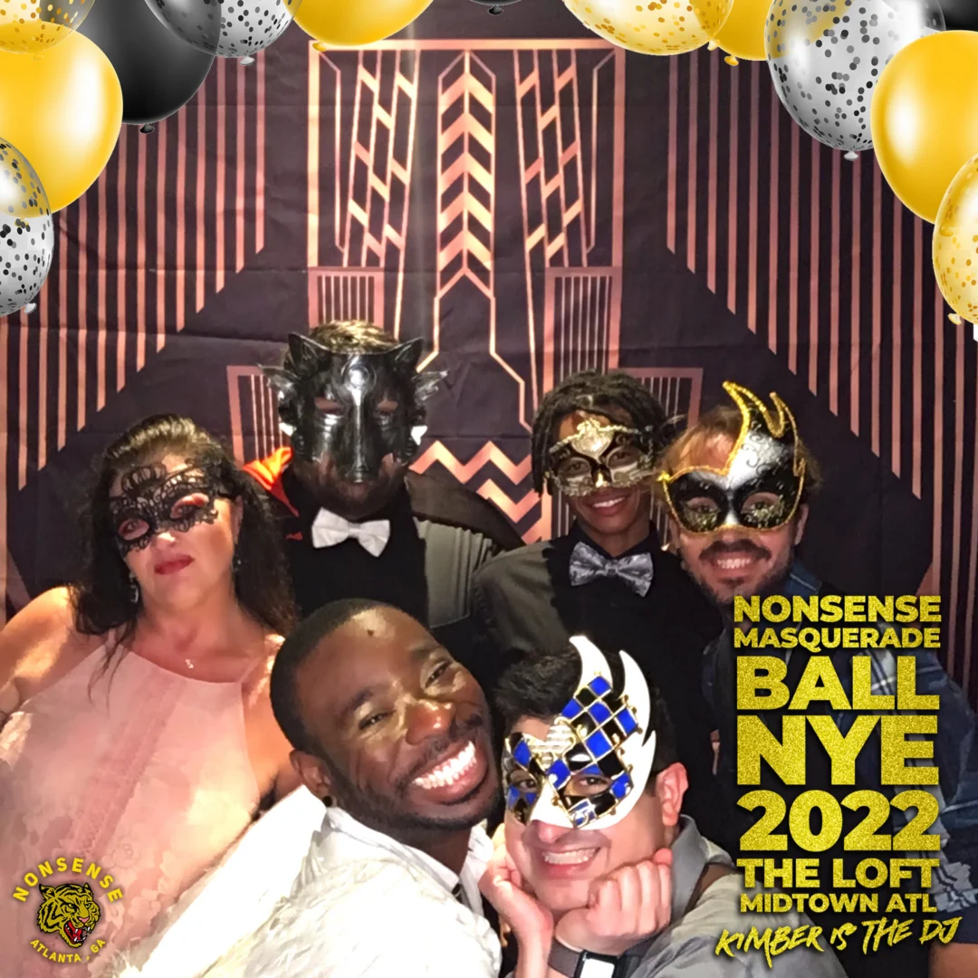 Nonsense Masquerade Ball NYE 2022 Photobooth 📸: @nonsenseatl