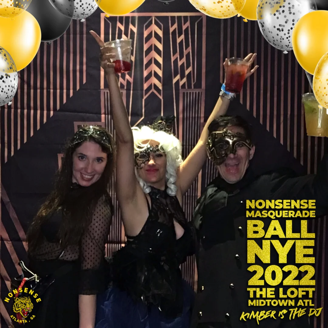Nonsense Masquerade Ball NYE 2022 Photobooth 📸: @nonsenseatl