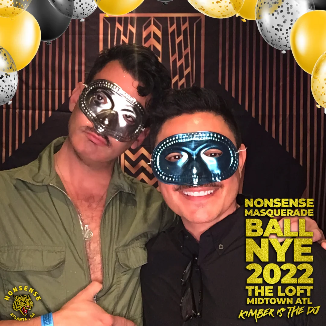 Nonsense Masquerade Ball NYE 2022 Photobooth 📸: @nonsenseatl