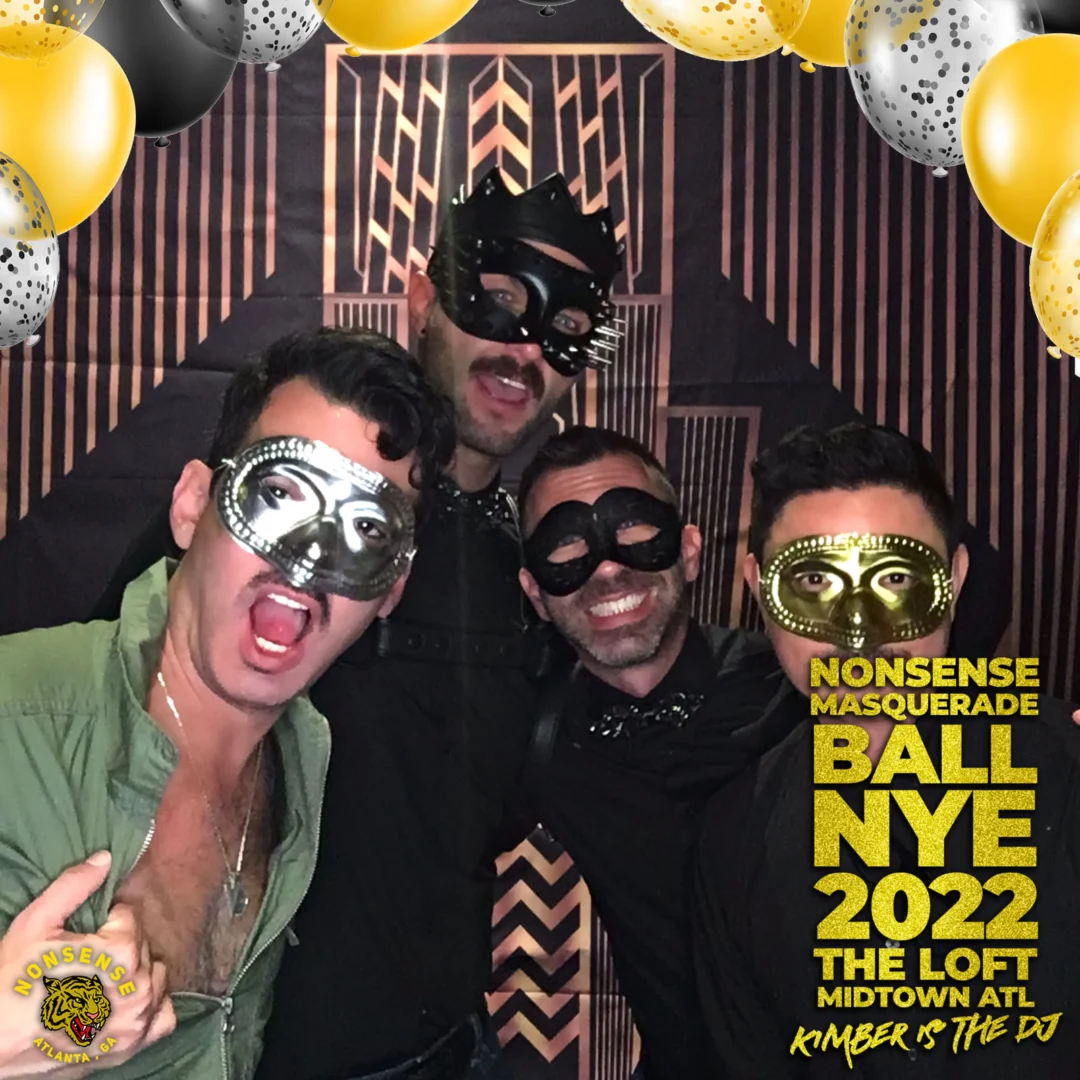 Nonsense Masquerade Ball NYE 2022 Photobooth 📸: @nonsenseatl