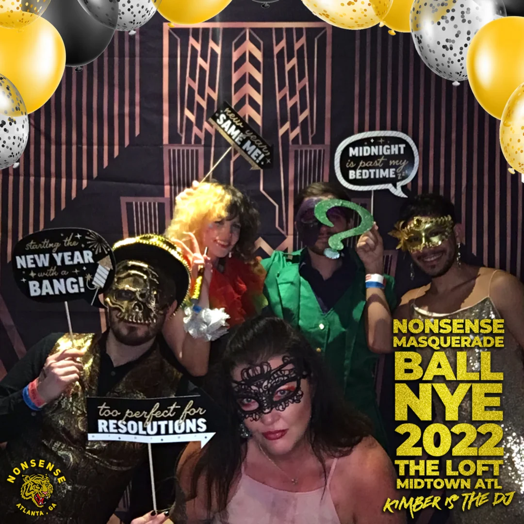 Nonsense Masquerade Ball NYE 2022 Photobooth 📸: @nonsenseatl
