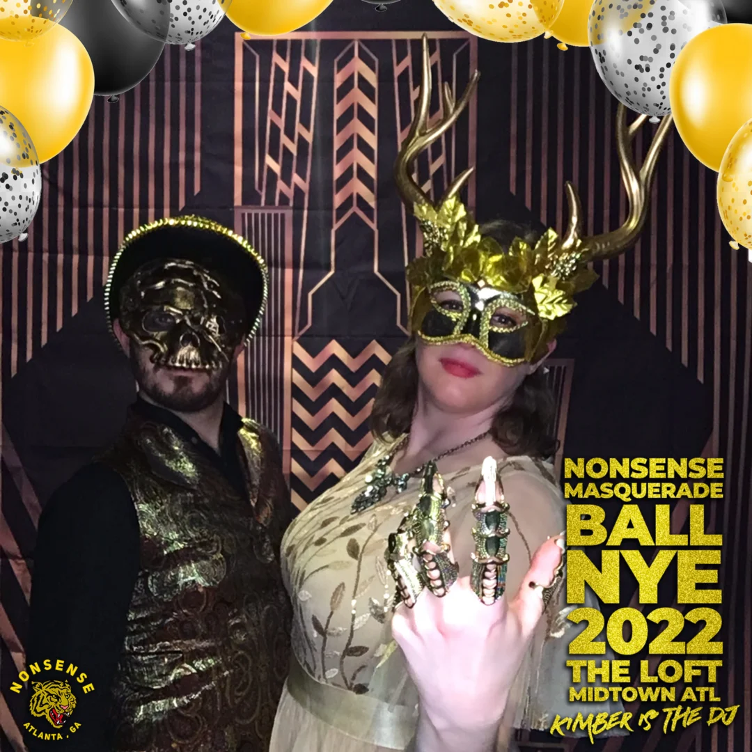 Nonsense Masquerade Ball NYE 2022 Photobooth 📸: @nonsenseatl