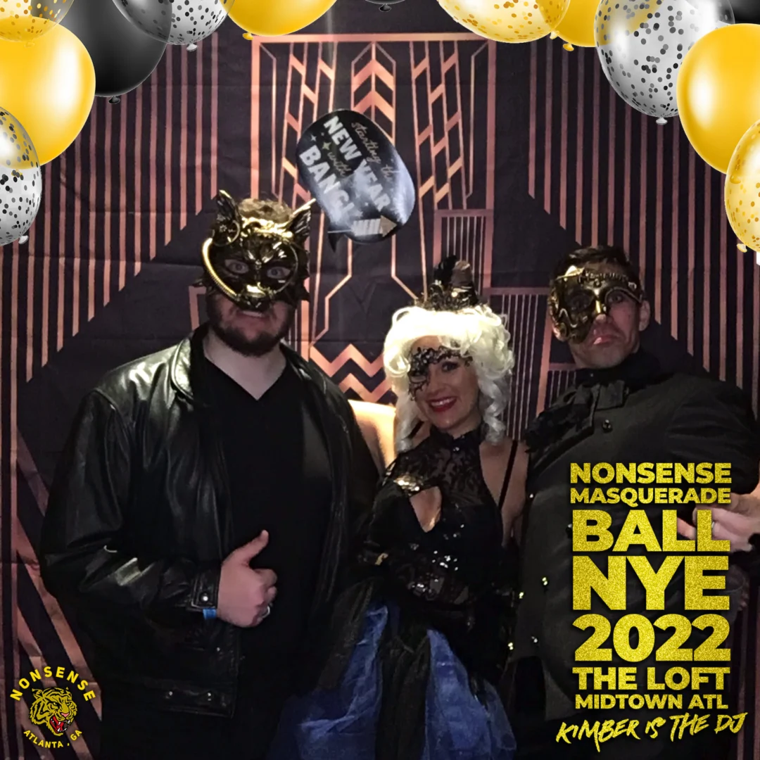 Nonsense Masquerade Ball NYE 2022 Photobooth 📸: @nonsenseatl