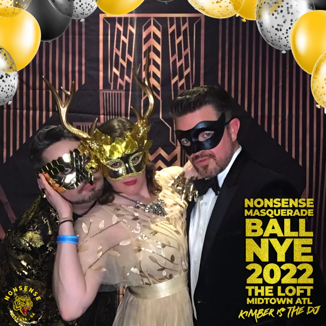 Nonsense Masquerade Ball NYE 2022 Photobooth 📸: @nonsenseatl