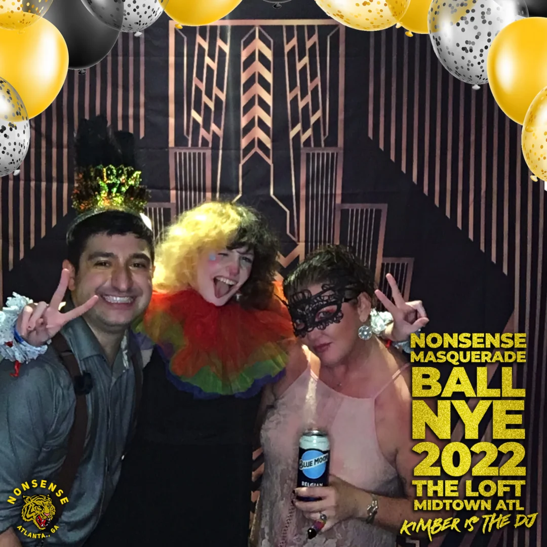 Nonsense Masquerade Ball NYE 2022 Photobooth 📸: @nonsenseatl