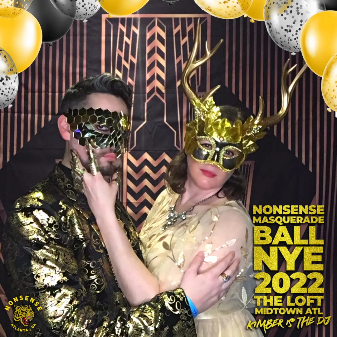 Nonsense Masquerade Ball NYE 2022 Photobooth 📸: @nonsenseatl