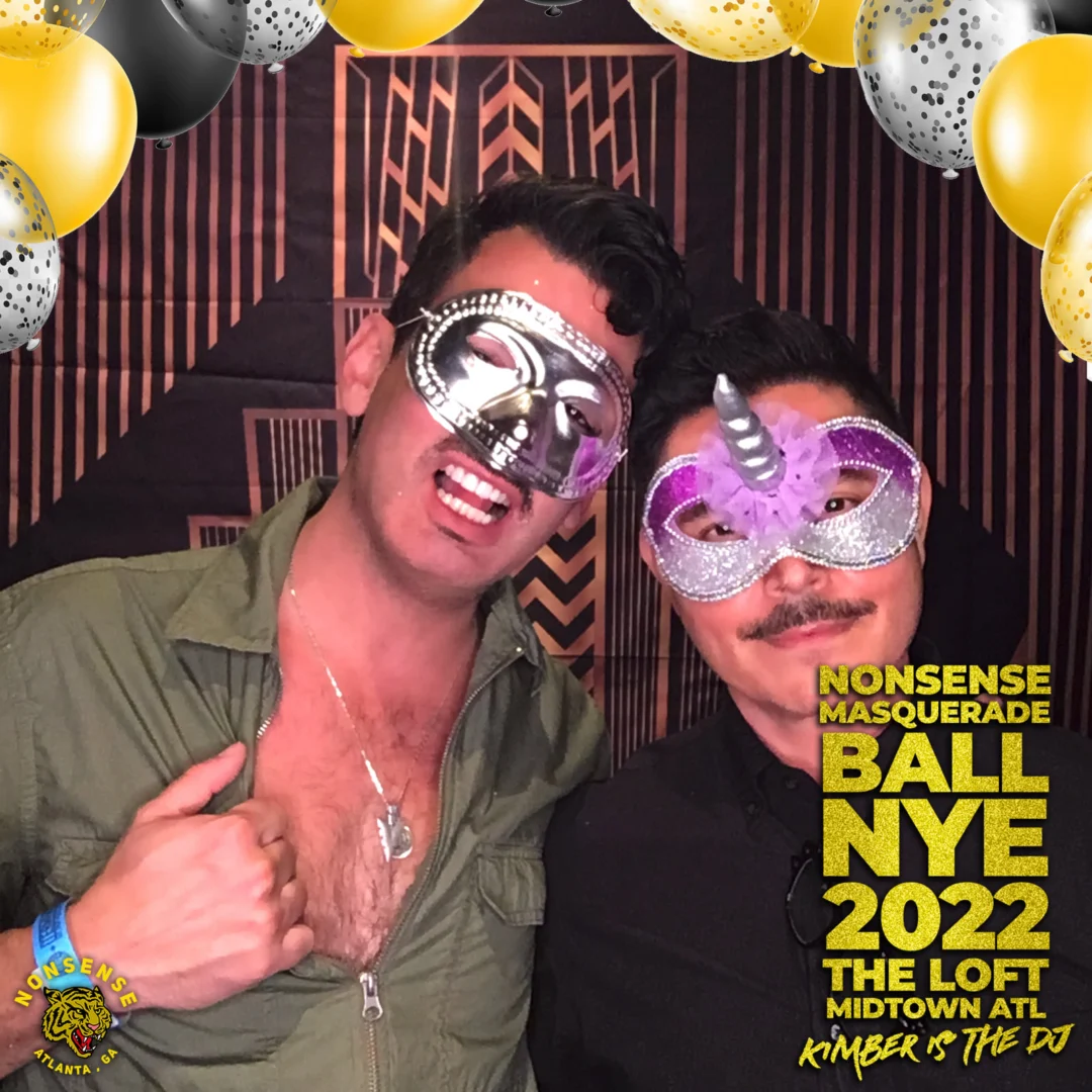 Nonsense Masquerade Ball NYE 2022 Photobooth 📸: @nonsenseatl