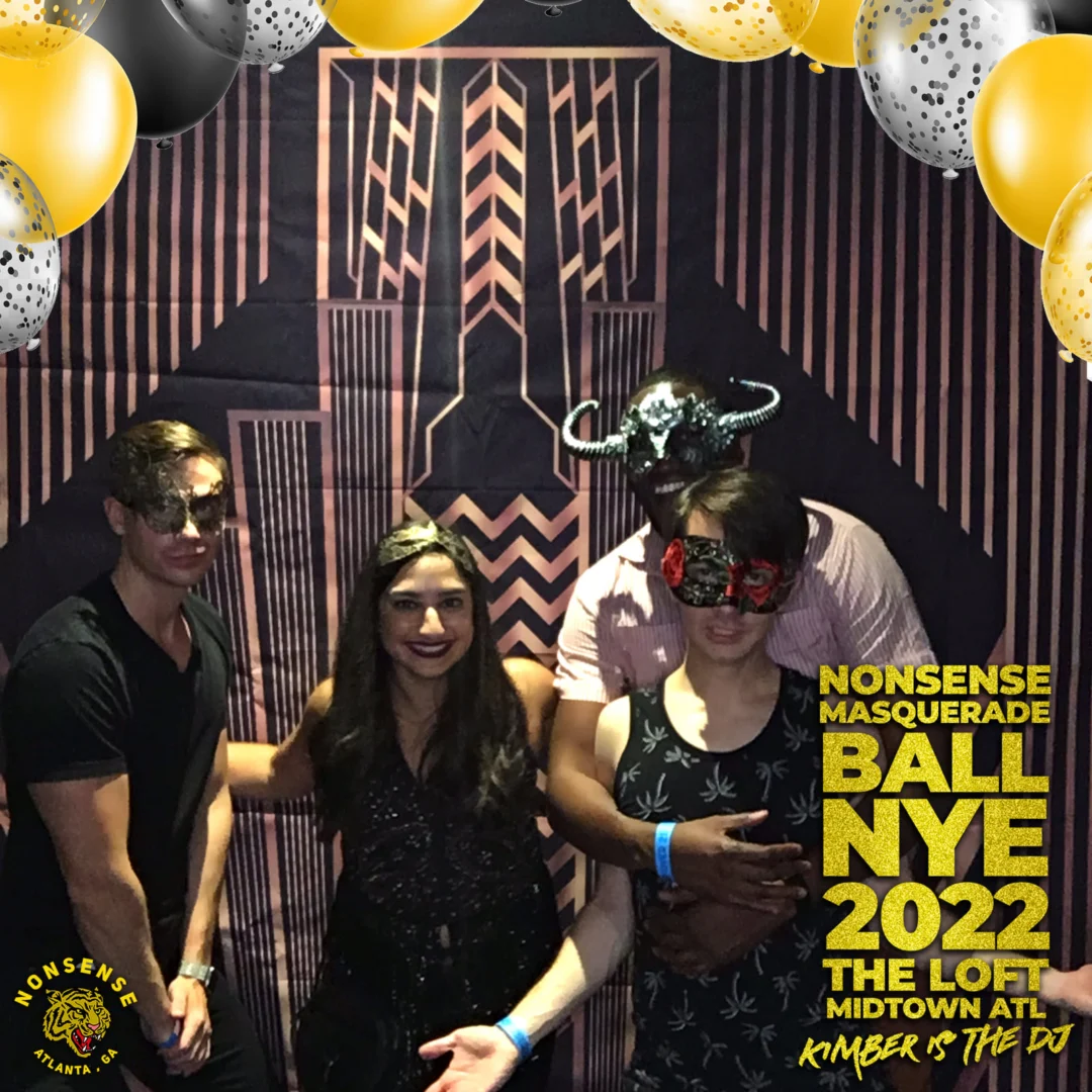 Nonsense Masquerade Ball NYE 2022 Photobooth 📸: @nonsenseatl