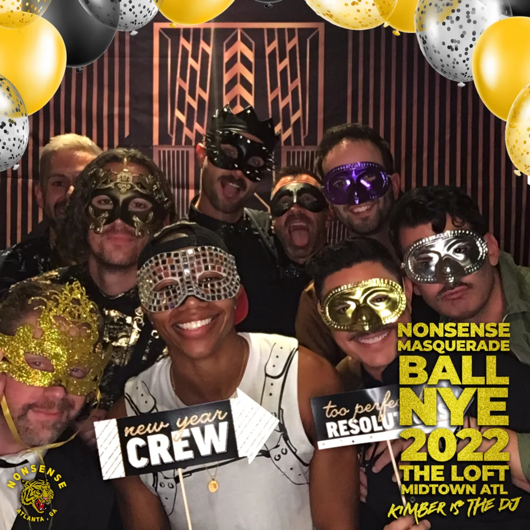 Nonsense Masquerade Ball NYE 2022 Photobooth 📸: @nonsenseatl