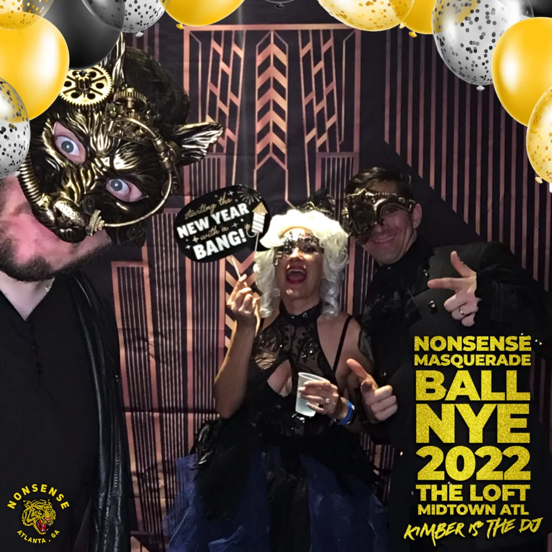 Nonsense Masquerade Ball NYE 2022 Photobooth 📸: @nonsenseatl