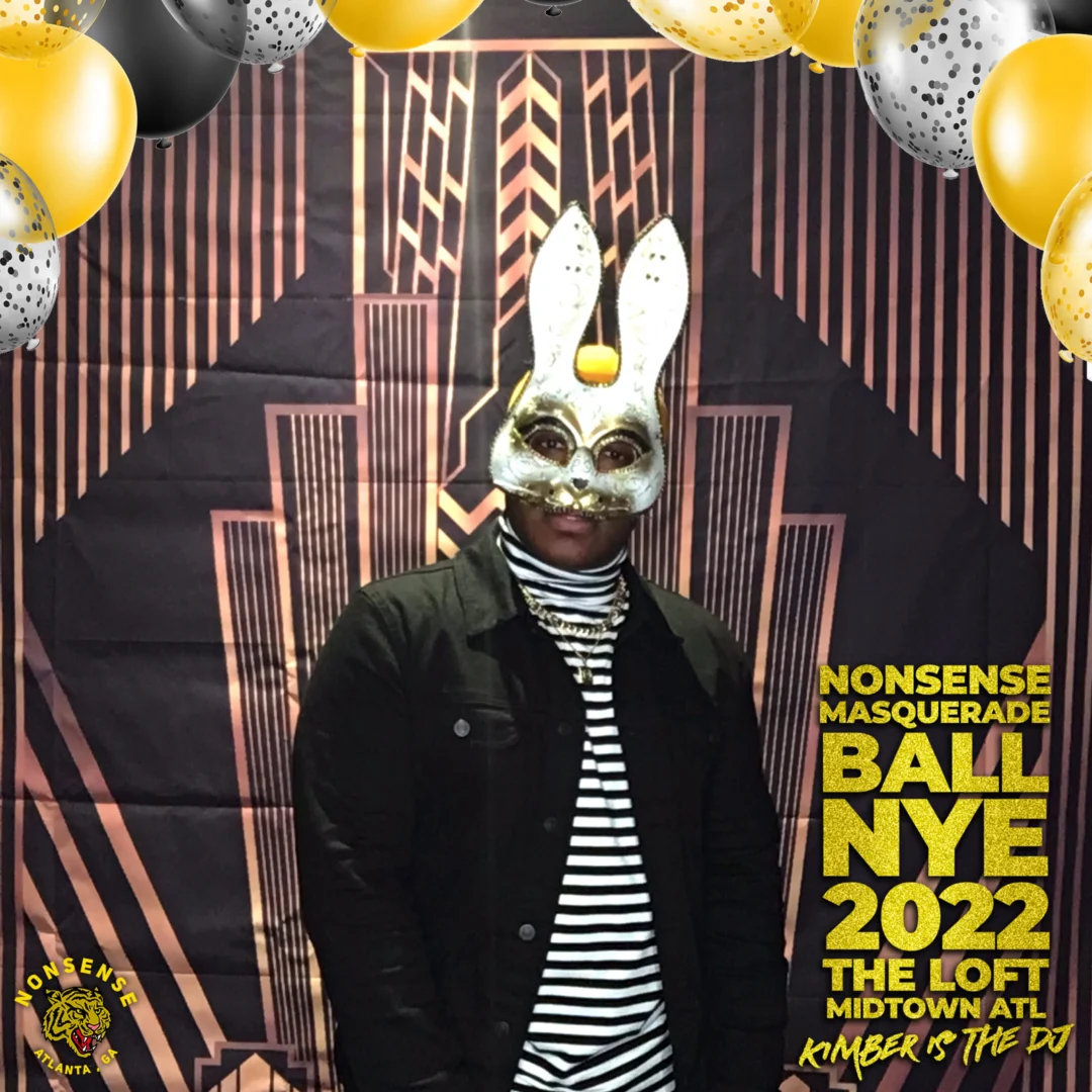 Nonsense Masquerade Ball NYE 2022 Photobooth 📸: @nonsenseatl