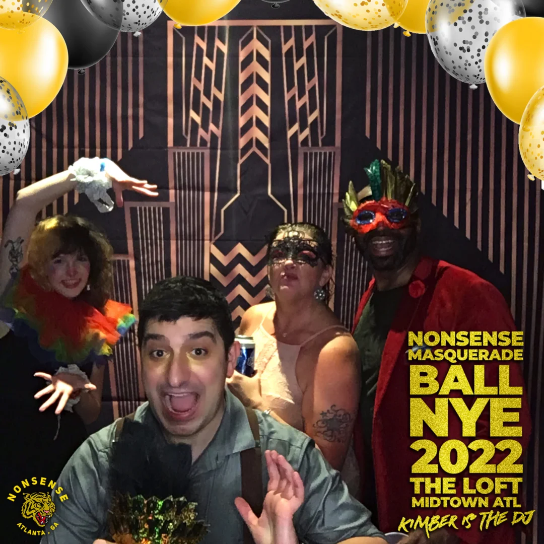 Nonsense Masquerade Ball NYE 2022 Photobooth 📸: @nonsenseatl