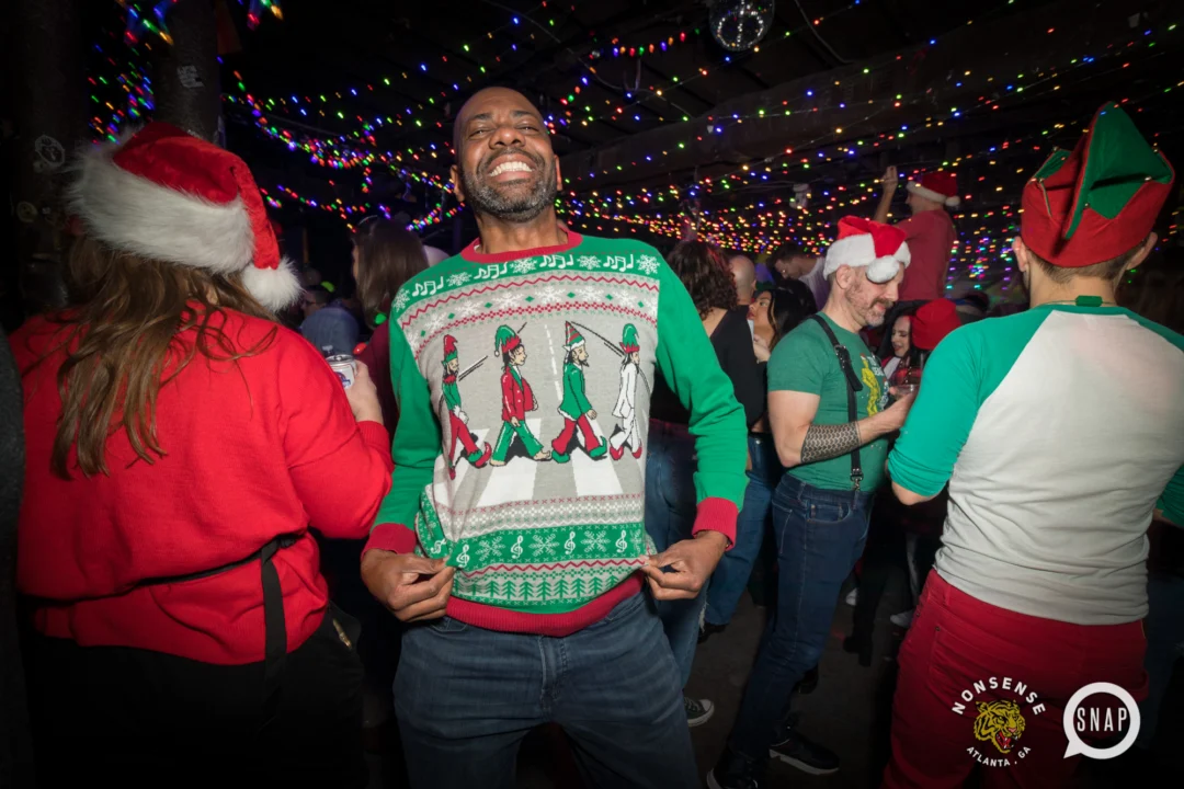 HOT MESS CHRISTMAS PARTY 2022 - The Basement, East Atlanta. Kimber was the DJ. Photo: Grace Kelly/Oh Snap.