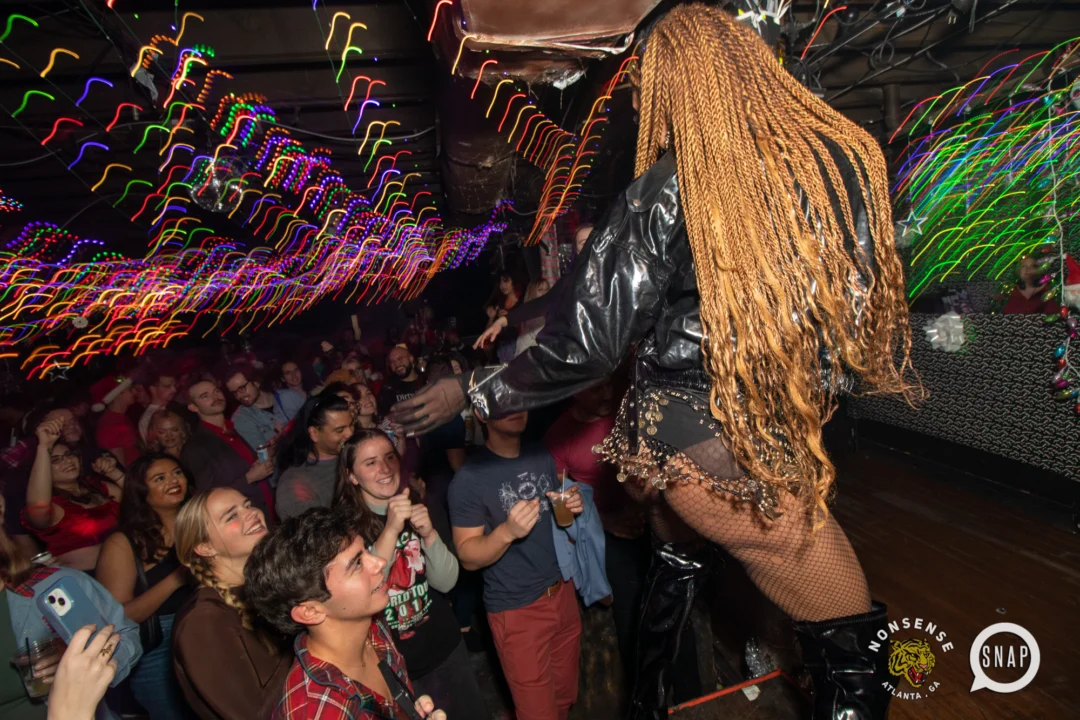 HOT MESS CHRISTMAS PARTY 2022 - The Basement, East Atlanta. Kimber was the DJ. Photo: Grace Kelly/Oh Snap.