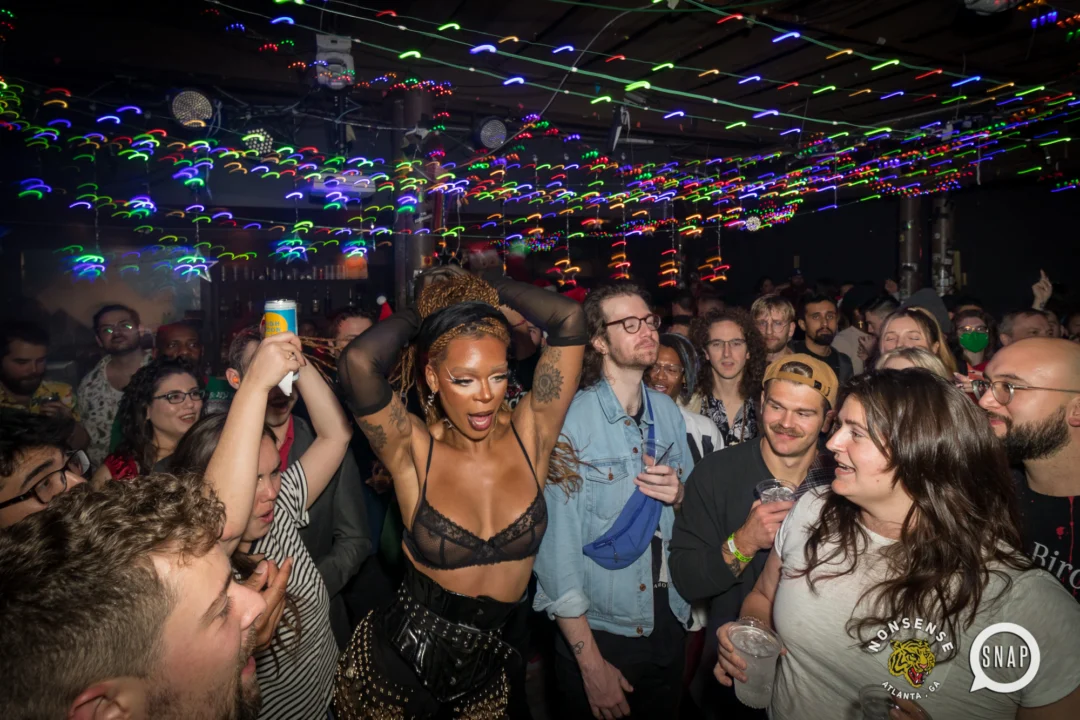 HOT MESS CHRISTMAS PARTY 2022 - The Basement, East Atlanta. Kimber was the DJ. Photo: Grace Kelly/Oh Snap.