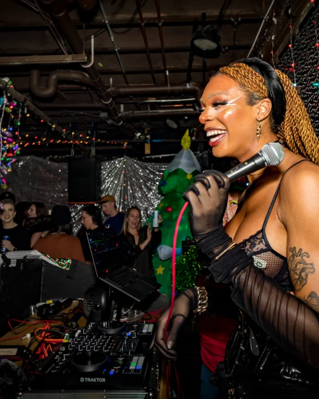 HOT MESS CHRISTMAS PARTY 2022 - The Basement, East Atlanta. Kimber was the DJ. Photo: Grace Kelly/Oh Snap.