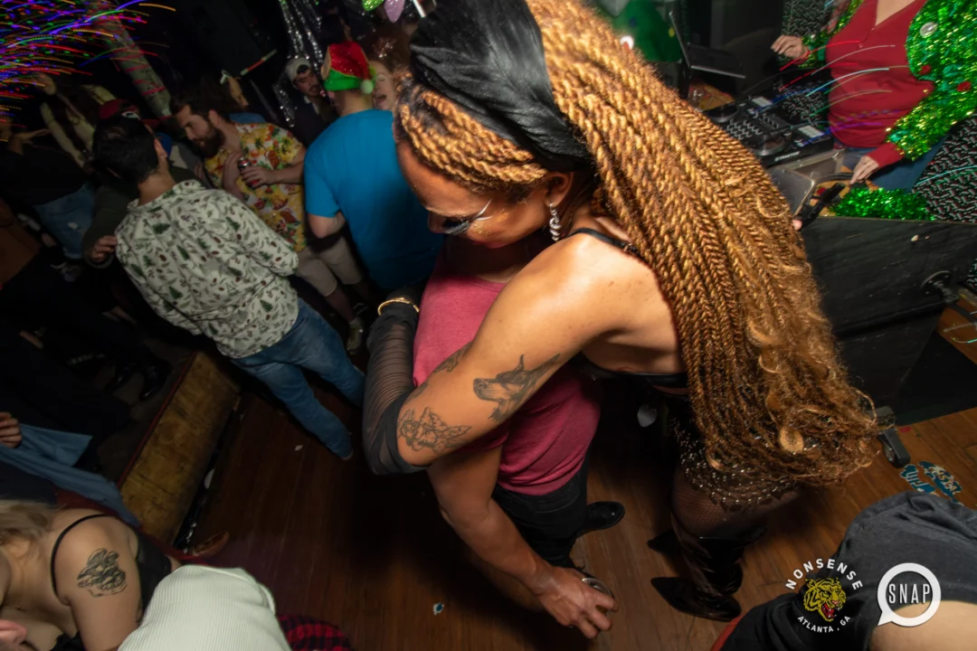 HOT MESS CHRISTMAS PARTY 2022 - The Basement, East Atlanta. Kimber was the DJ. Photo: Grace Kelly/Oh Snap.