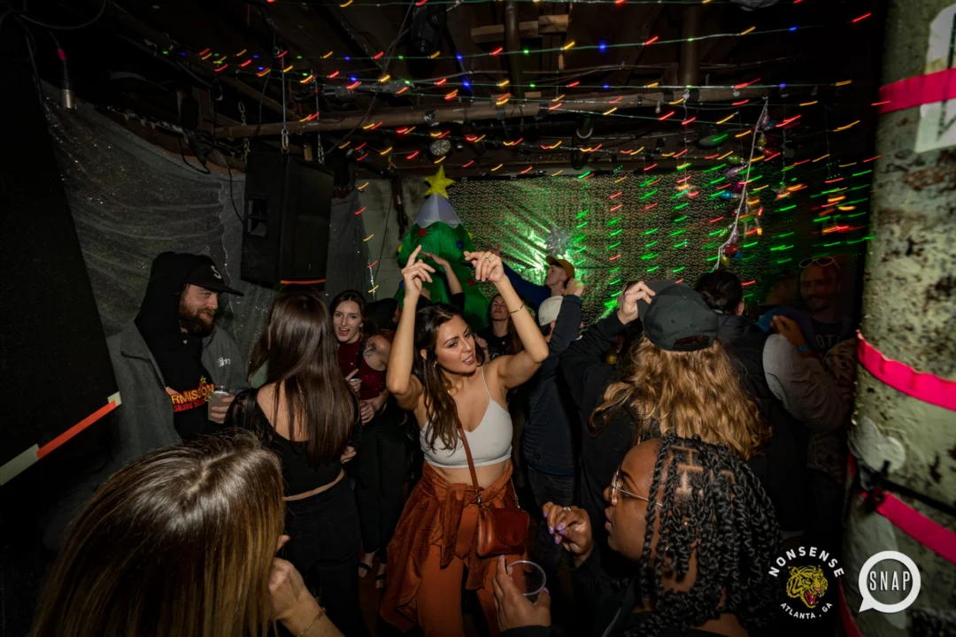 HOT MESS CHRISTMAS PARTY 2022 - The Basement, East Atlanta. Kimber was the DJ. Photo: Grace Kelly/Oh Snap.
