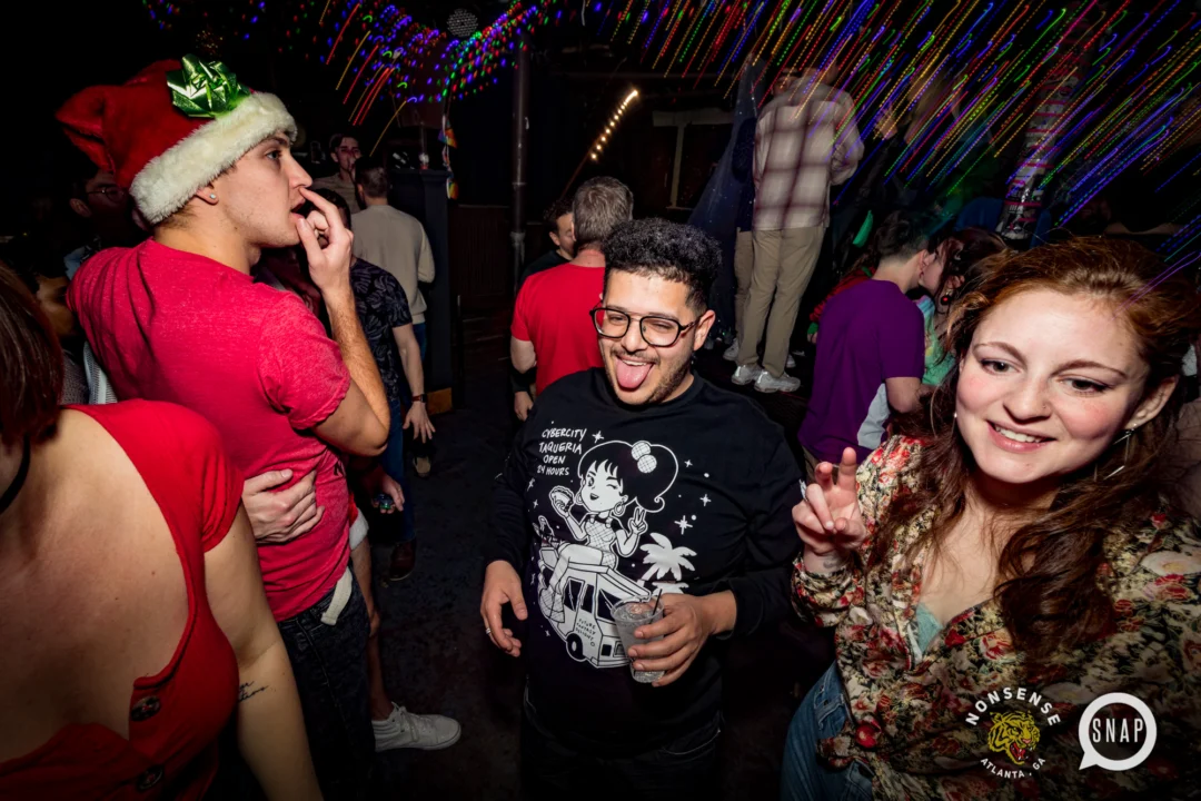 HOT MESS CHRISTMAS PARTY 2022 - The Basement, East Atlanta. Kimber was the DJ. Photo: Grace Kelly/Oh Snap.