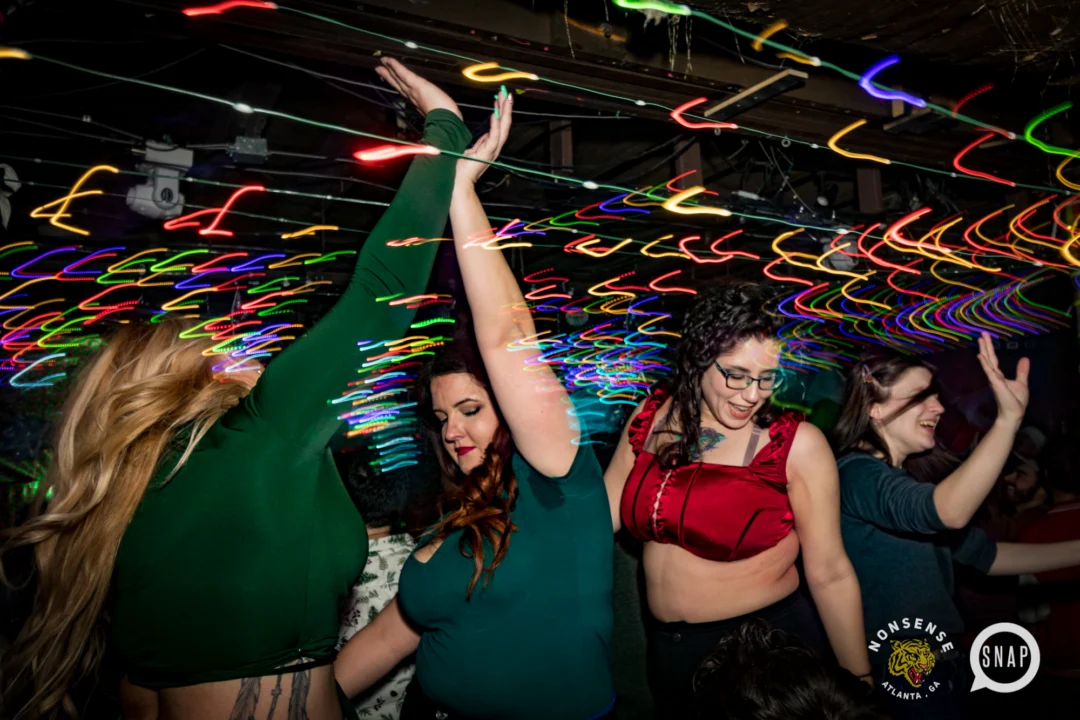 HOT MESS CHRISTMAS PARTY 2022 - The Basement, East Atlanta. Kimber was the DJ. Photo: Grace Kelly/Oh Snap.
