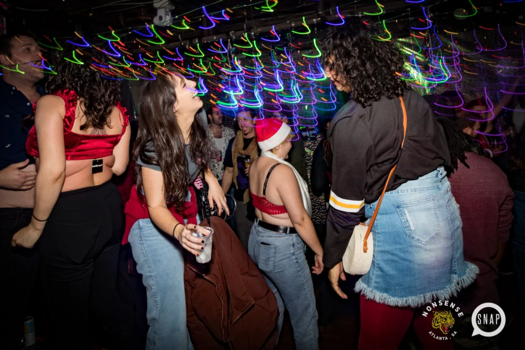 HOT MESS CHRISTMAS PARTY 2022 - The Basement, East Atlanta. Kimber was the DJ. Photo: Grace Kelly/Oh Snap.
