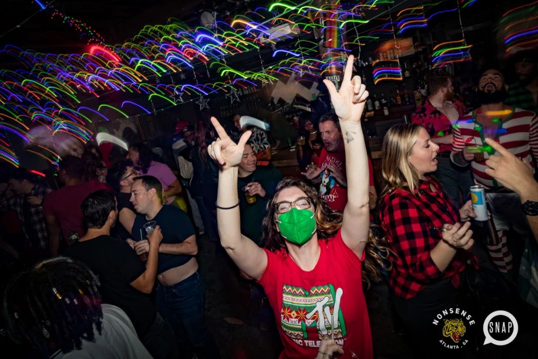 HOT MESS CHRISTMAS PARTY 2022 - The Basement, East Atlanta. Kimber was the DJ. Photo: Grace Kelly/Oh Snap.