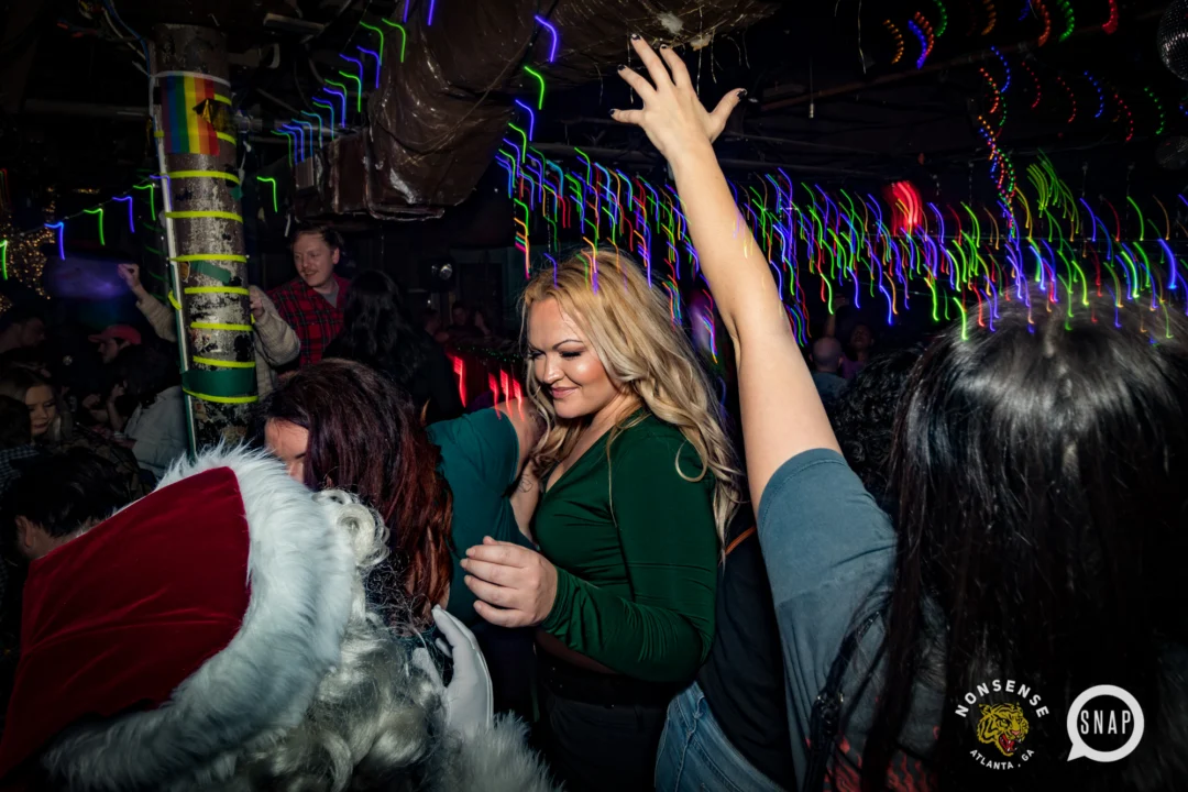 HOT MESS CHRISTMAS PARTY 2022 - The Basement, East Atlanta. Kimber was the DJ. Photo: Grace Kelly/Oh Snap.