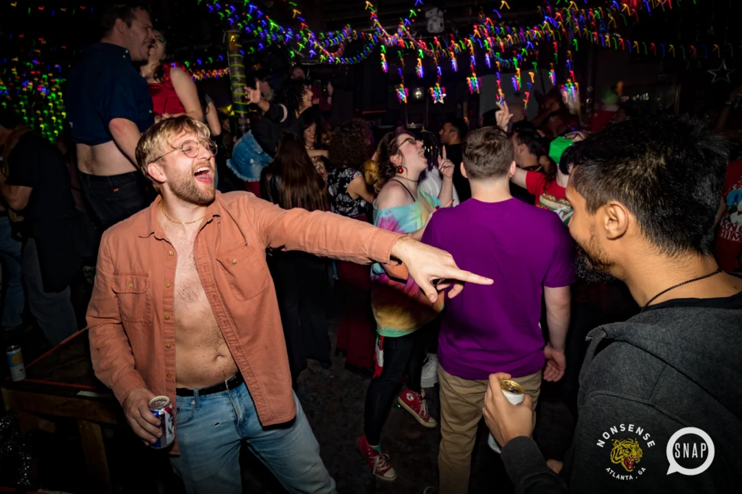 HOT MESS CHRISTMAS PARTY 2022 - The Basement, East Atlanta. Kimber was the DJ. Photo: Grace Kelly/Oh Snap.