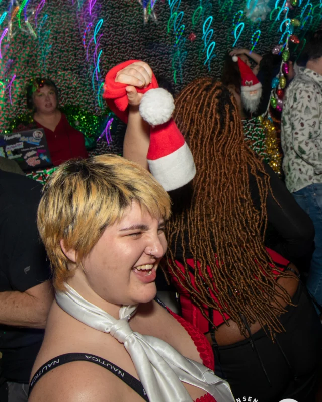 HOT MESS CHRISTMAS PARTY 2022 - The Basement, East Atlanta. Kimber was the DJ. Photo: Grace Kelly/Oh Snap.
