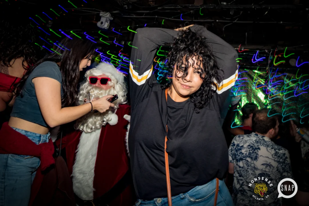 HOT MESS CHRISTMAS PARTY 2022 - The Basement, East Atlanta. Kimber was the DJ. Photo: Grace Kelly/Oh Snap.