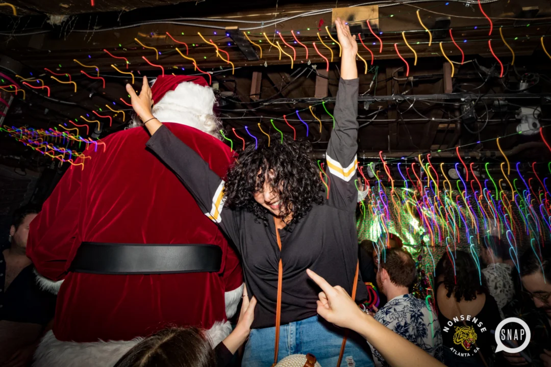 HOT MESS CHRISTMAS PARTY 2022 - The Basement, East Atlanta. Kimber was the DJ. Photo: Grace Kelly/Oh Snap.