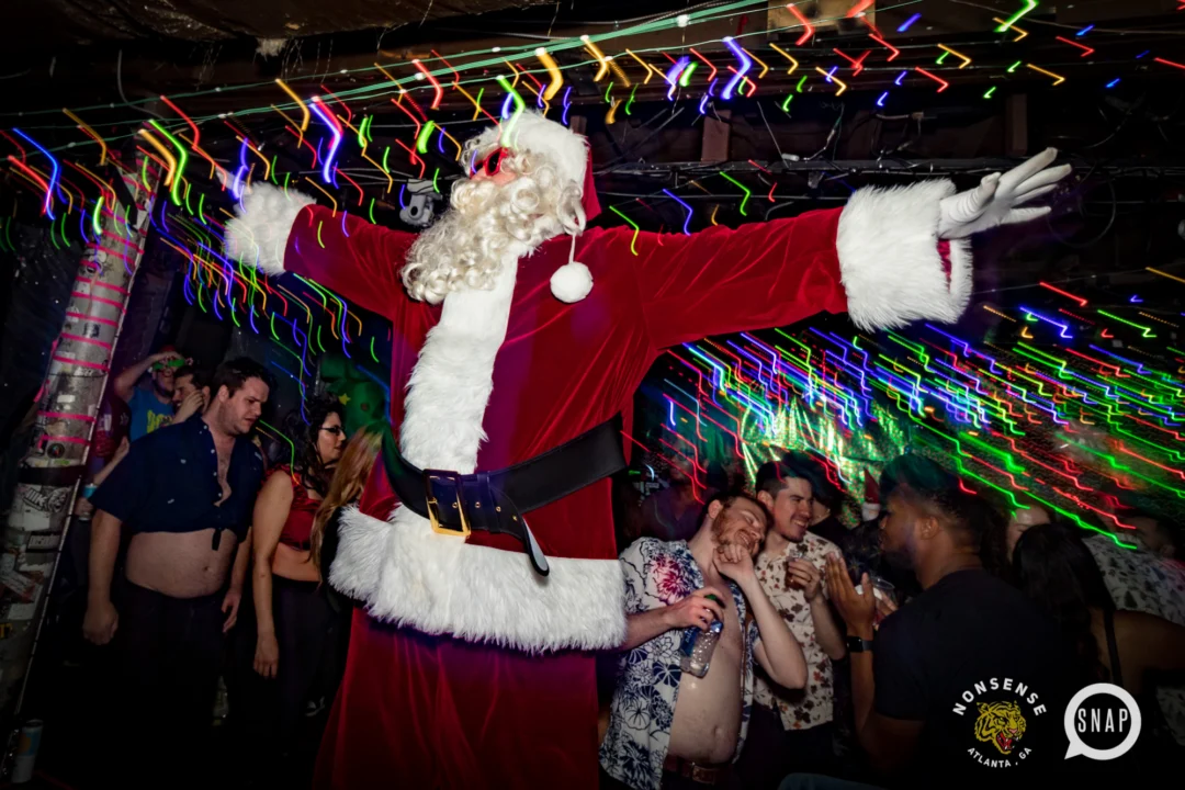 HOT MESS CHRISTMAS PARTY 2022 - The Basement, East Atlanta. Kimber was the DJ. Photo: Grace Kelly/Oh Snap.