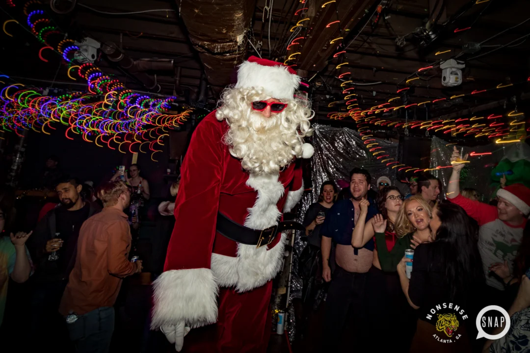 HOT MESS CHRISTMAS PARTY 2022 - The Basement, East Atlanta. Kimber was the DJ. Photo: Grace Kelly/Oh Snap.